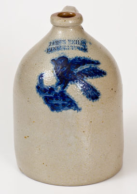 Rare JAMES REILEY / LANSINGBURGH Stoneware Bird Jug