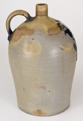 Rare Two-Gallon Baltimore Stoneware Jug with Cobalt Flowering Urn Decoration