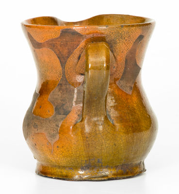 Small Glazed Redware Pitcher, American, 19th century