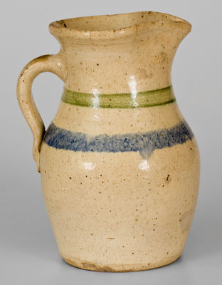 Rare Slip-Decorated Stoneware Pitcher, attrib. Shimuel Timmerman, Lanier County, GA