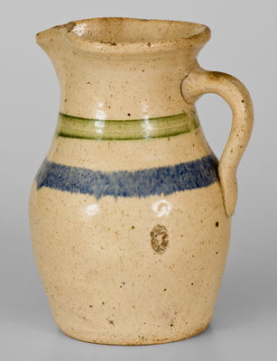 Rare Slip-Decorated Stoneware Pitcher, attrib. Shimuel Timmerman, Lanier County, GA