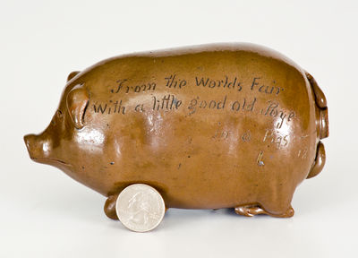 Anna Pottery 1893 World s Fair Pig Bottle
