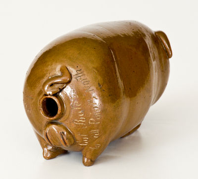 Anna Pottery 1893 World s Fair Pig Bottle