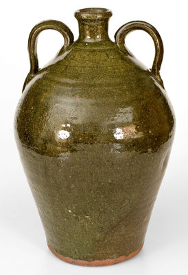 Large-Sized B.B. CRAIG / VALE, N.C Alkaline-Glazed Stoneware Face Jug