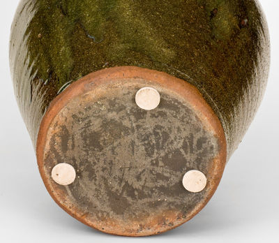 Large-Sized B.B. CRAIG / VALE, N.C Alkaline-Glazed Stoneware Face Jug