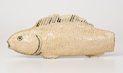 Extremely Rare Large-Sized Stoneware Figure of a Fish, Huntingdon County, PA