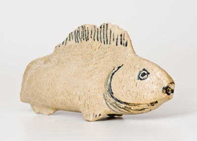 Extremely Rare Large-Sized Stoneware Figure of a Fish, Huntingdon County, PA