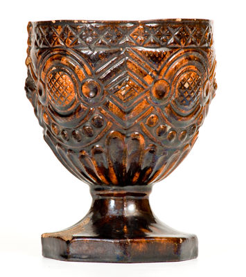 Exceedingly Rare and Important Redware Flowerpot attib. Heinrich Schaffner, Salem, NC