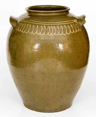 Very Rare Twelve-Gallon CHANDLER / MAKER (Thomas Chandler, Edgefield District, SC) Stoneware Jar