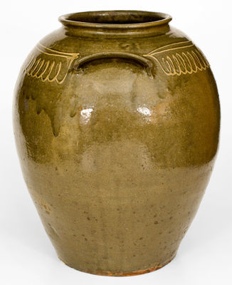 Very Rare Twelve-Gallon CHANDLER / MAKER (Thomas Chandler, Edgefield District, SC) Stoneware Jar
