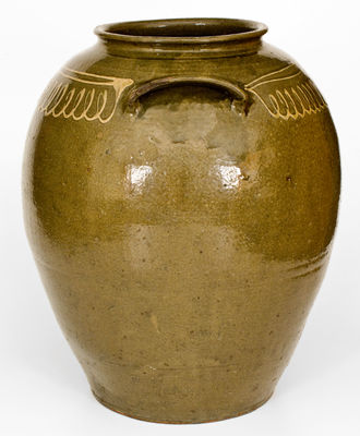 Very Rare Twelve-Gallon CHANDLER / MAKER (Thomas Chandler, Edgefield District, SC) Stoneware Jar