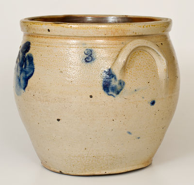 Three-Gallon Northeastern U.S. Cobalt-Decorated Stoneware Jar