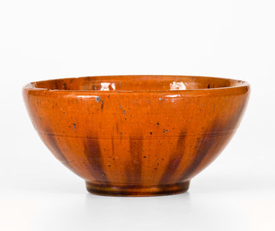 Fine Pennsylvania Redware Bowl Inscribed "Annie Haines / 1887," probably Philadelphia