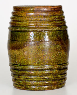 Fine Copper-Glazed Northeastern U.S. Redware Rundlet