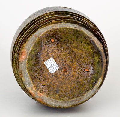 Fine Copper-Glazed Northeastern U.S. Redware Rundlet