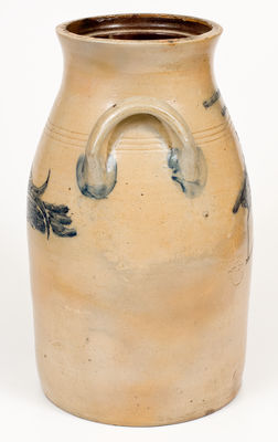 Outstanding B. EDMANDS / CHARLESTOWN, MA Churn w/ Incised Whale and Shorebird Motifs