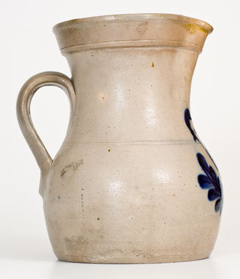 One-Gallon Stoneware Pitcher w/ Cobalt Parrot Decoration, attrib. Frank B. Norton, Worcester, MA