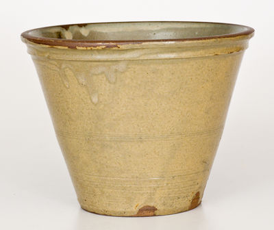 Alkaline-Glazed Stoneware Clabber Bowl, attrib. Thomas Chandler, Edgefield District, SC, circa 1850