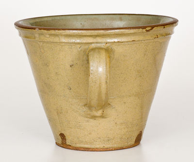 Alkaline-Glazed Stoneware Clabber Bowl, attrib. Thomas Chandler, Edgefield District, SC, circa 1850