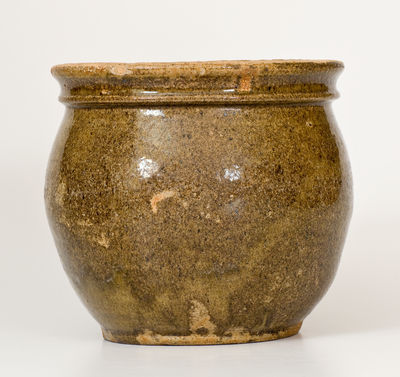 Alkaline-Glazed Stoneware Handled Vessel, Edgefield District, SC, mid 19th century