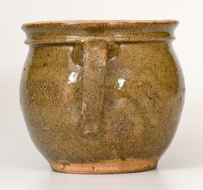 Alkaline-Glazed Stoneware Handled Vessel, Edgefield District, SC, mid 19th century