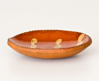 Slip-Decorated Philadelphia Redware Tart Plate, second quarter 19th century