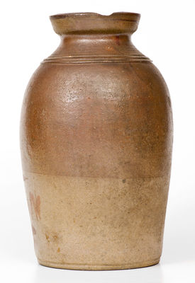 Large-Sized "G.N. Fulton" Virginia Stoneware Canning Jar w/ Elaborate Manganese Decoration