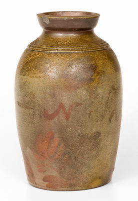 "G N Fulton" Stoneware Canning Jar with Manganese Decoration