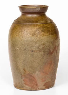 "G N Fulton" Stoneware Canning Jar with Manganese Decoration