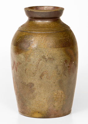 "G N Fulton" Stoneware Canning Jar with Manganese Decoration