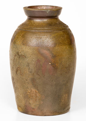"G N Fulton" Stoneware Canning Jar with Manganese Decoration