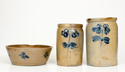 Three Pieces of Baltimore, MD Stoneware, circa 1875