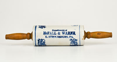 East Stroudsburg, PA Stoneware Advertising Rolling Pin