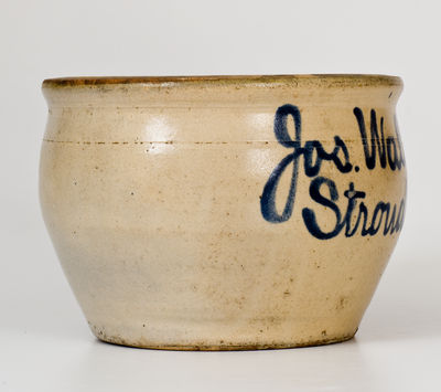 Small-Sized Stroudsburg, PA Stoneware Advertising Bowl, att. Fulper Pottery, Flemington, NJ
