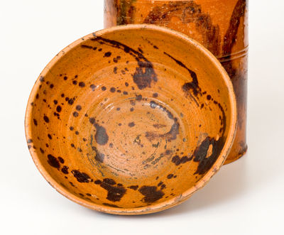 Two Pieces of Glazed Pennsylvania Redware