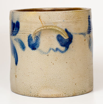 Two-Gallon R.C.R. / PHILA. (Richard C. Remmey / Philadelphia) Cobalt-Decorated Stoneware Crock