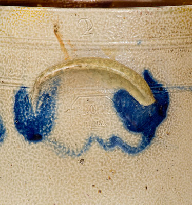 Two-Gallon R.C.R. / PHILA. (Richard C. Remmey / Philadelphia) Cobalt-Decorated Stoneware Crock