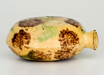 Glazed Earthenware Flask, possibly Salem, North Carolina