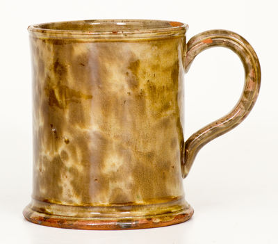 Fine Large Maine Redware Mug