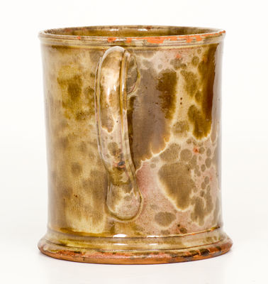 Fine Large Maine Redware Mug