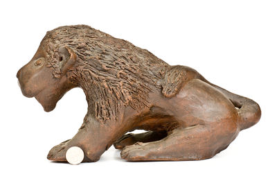 Large Pottery Figure of a Lion, 20th century