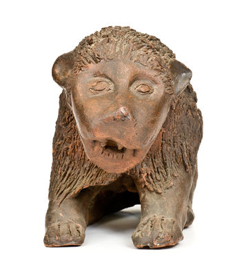 Large Pottery Figure of a Lion, 20th century