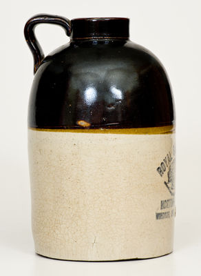 Stoneware Advertising Jug for Salad Dressing, Windsor, ONT / Detroit, MI