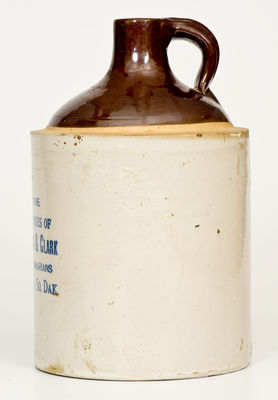 Rare Stoneware Veterinarian's Jug with South Dakota Advertising