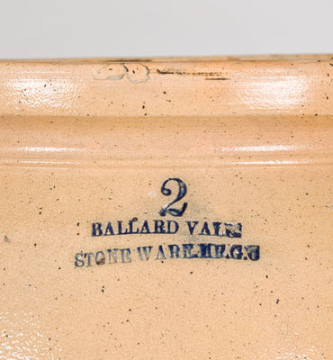 Two Ballardvale, MA Cobalt-Decorated Stoneware Jars