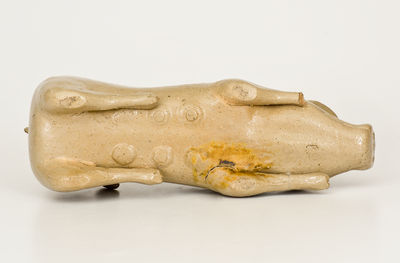 Salt-Glazed Stoneware Pig Flask, Midwestern origin, circa 1885