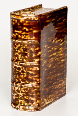 Flint Enamel Book Flask, Stamped