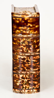 Flint Enamel Book Flask, Stamped