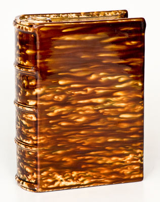 Flint Enamel Book Flask, Stamped 