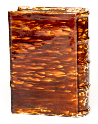 Flint Enamel Book Flask, Stamped 